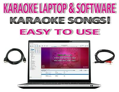 Karaoke Laptop Computer, Karaoke Software, Karaoke Songs, Home Edition, Cables