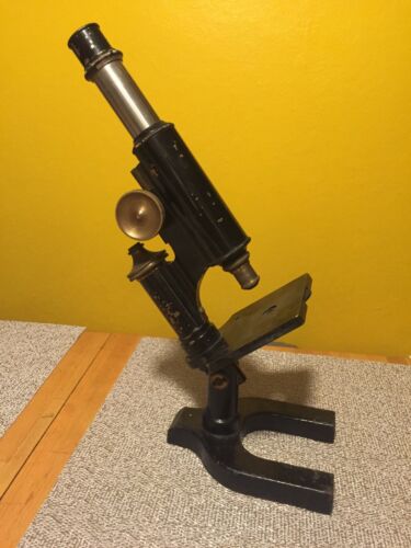 Antique Solid Brass Microscope By Spensor Lens Co.