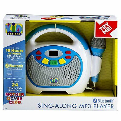 Mother Goose Club Bluetooth Sing Along Portable Mp3 Player Real Mic 24 Songs...
