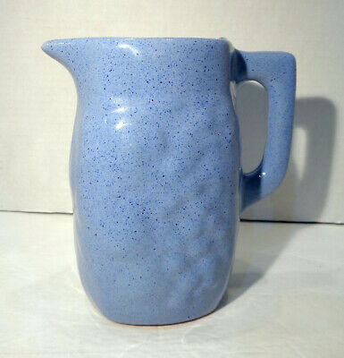 Vintage Bybee Pottery 6¾" Blue Speckled Finish Pitcher!