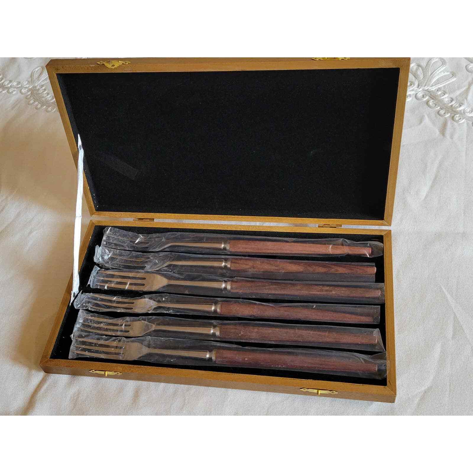 Set Of 6-vtg-japanese Appetizer Forks