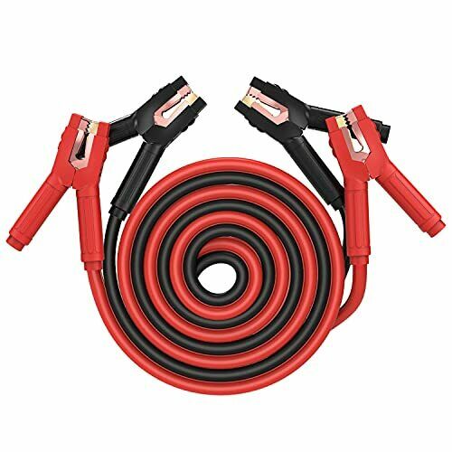 Thikpo G130 Jumper Cables, 1gauge X 30ft Booster Cables With Copper Clamps, 12v