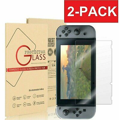 2 Pack Nintendo Switch Ultra Clear Slim Premium Tempered Glass Screen Protector