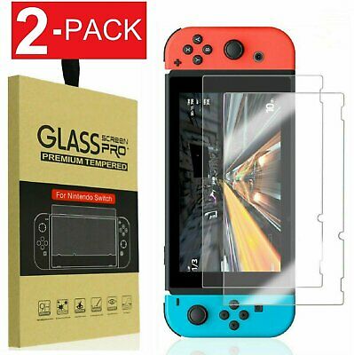 Nintendo Switch Premium Tempered Ultra Clear Glass Screen Protector (2 Pack)